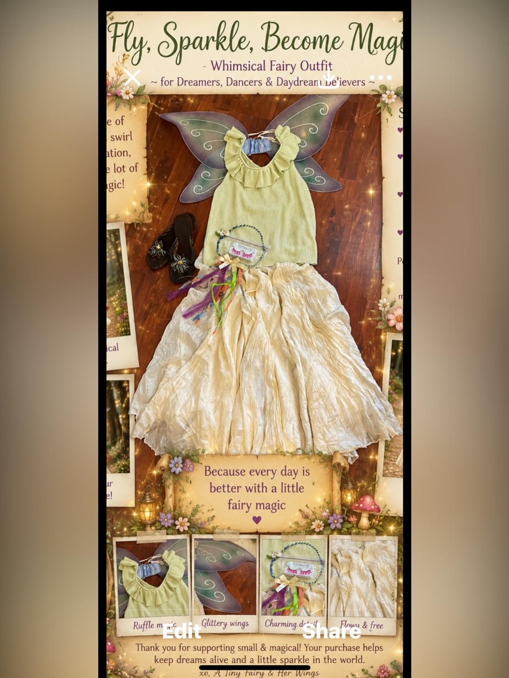 Whimsical Romantic Magical Fairy Outfit/Cosplay/Costume